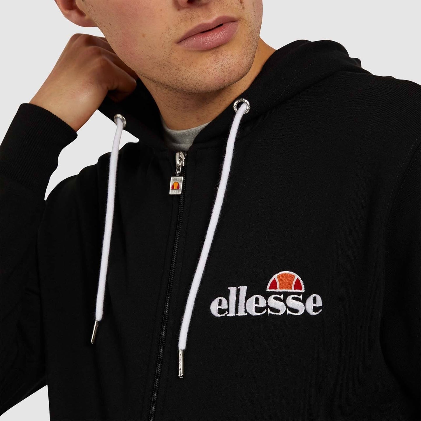 Mikina na zips s kapucňou Ellesse Briero FZ Hoody čierna