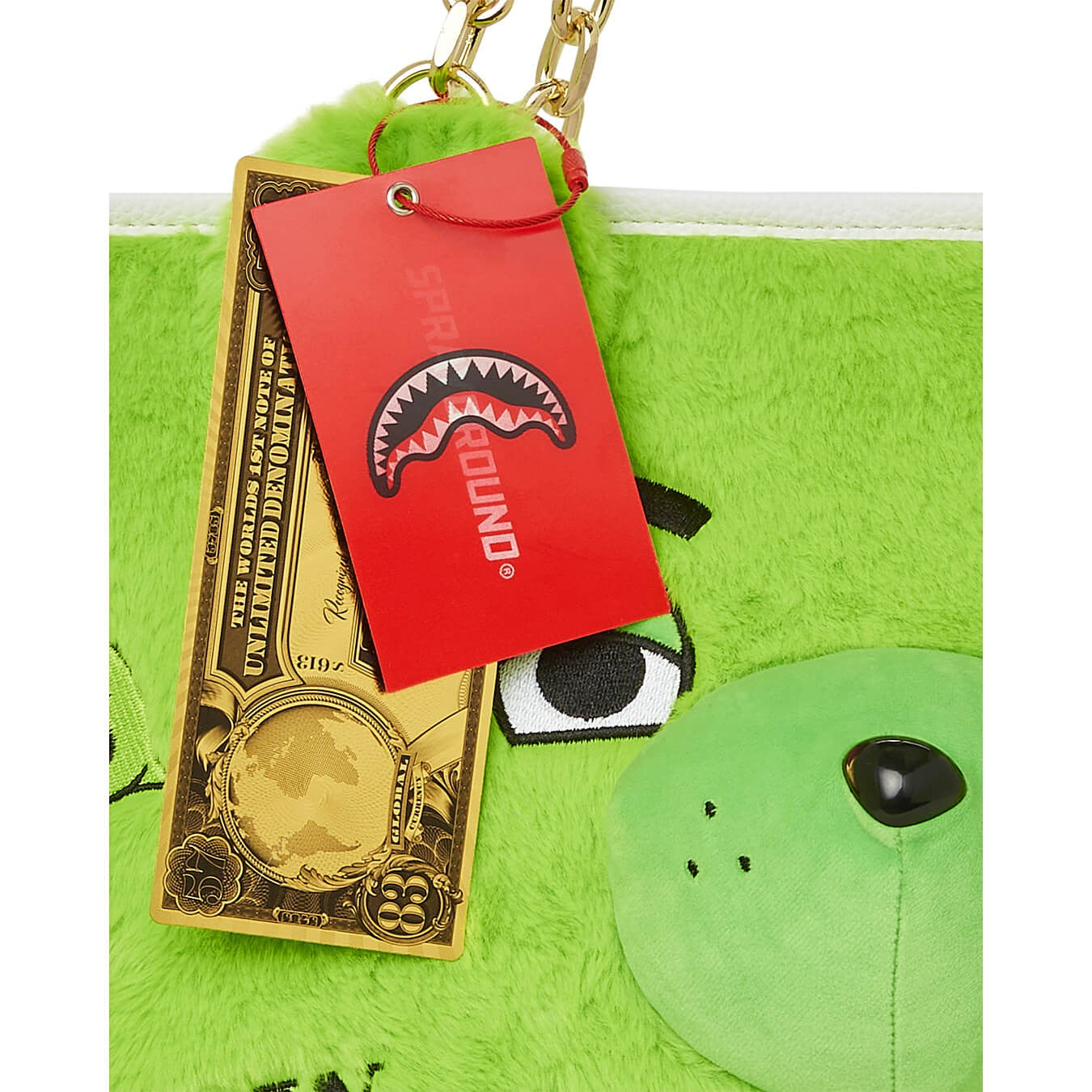 Sprayground Plush Moneybear Tote Green