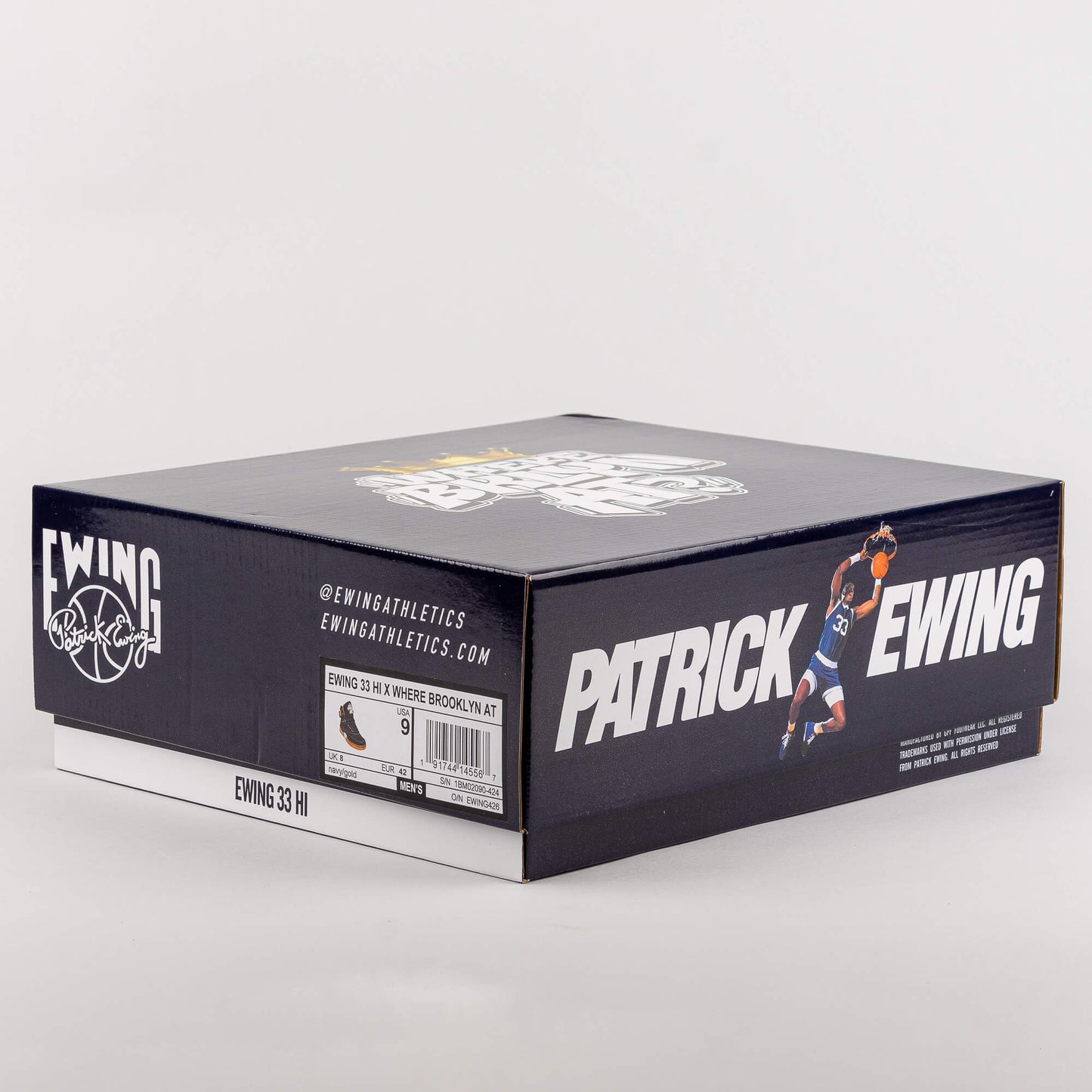 Tenisky Ewing Athletics 33 HI x Where Brooklyn At navy/gold