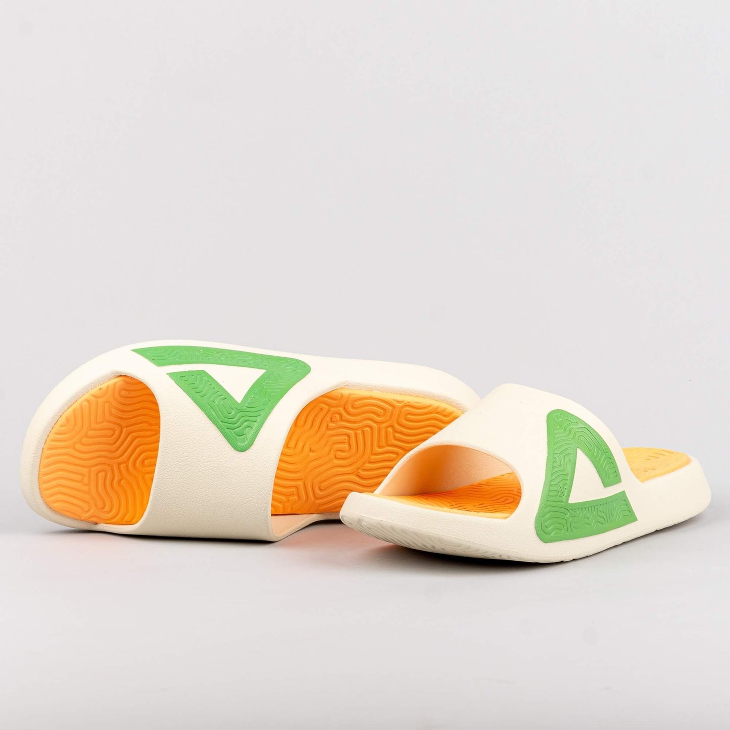 Šľapky Peak Taichi Big Logo Slipper Rice White/Fruit Green