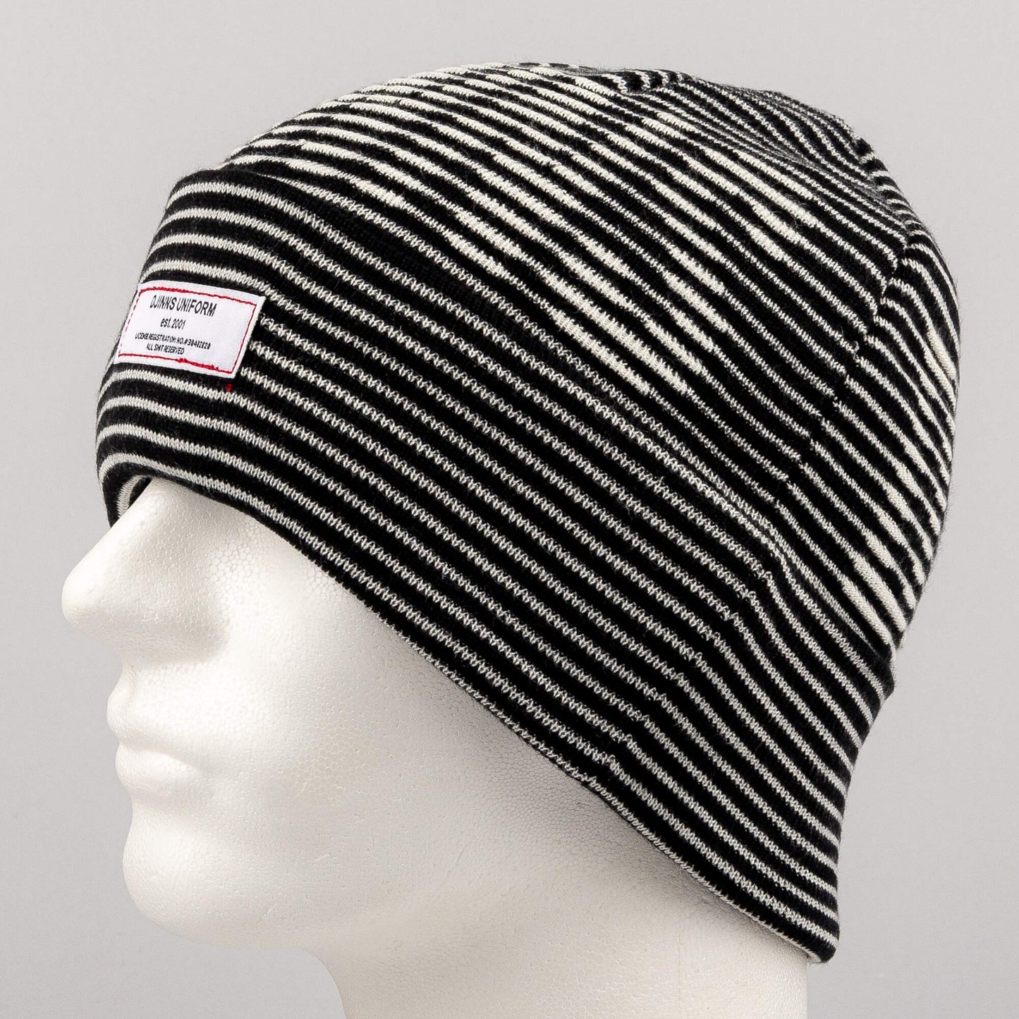 Zimná čiapka DJINN'S Basic Beanie Stripeshadow čierno-biela