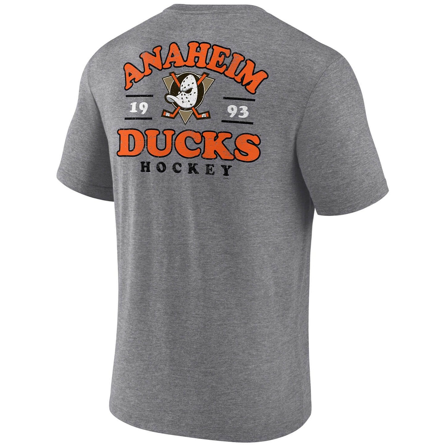 Fanatics NHL SS Triblend Tee Anaheim Ducks Athletic Gray Heather