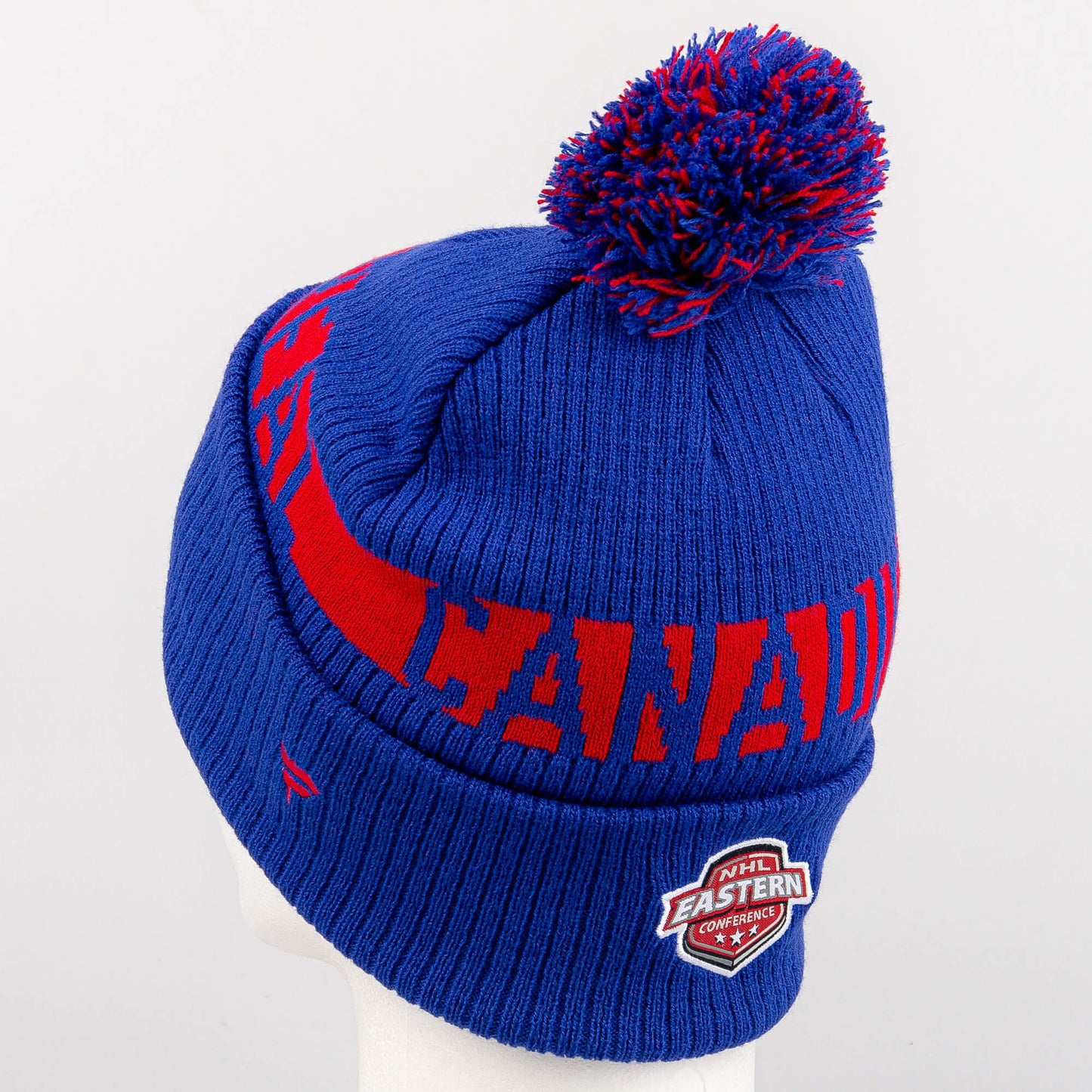 Zimná čiapka s brmbolcom Fanatics NHL Fundamental Beanie Cuff with Pom Montreal Canadiens tmavomodrá