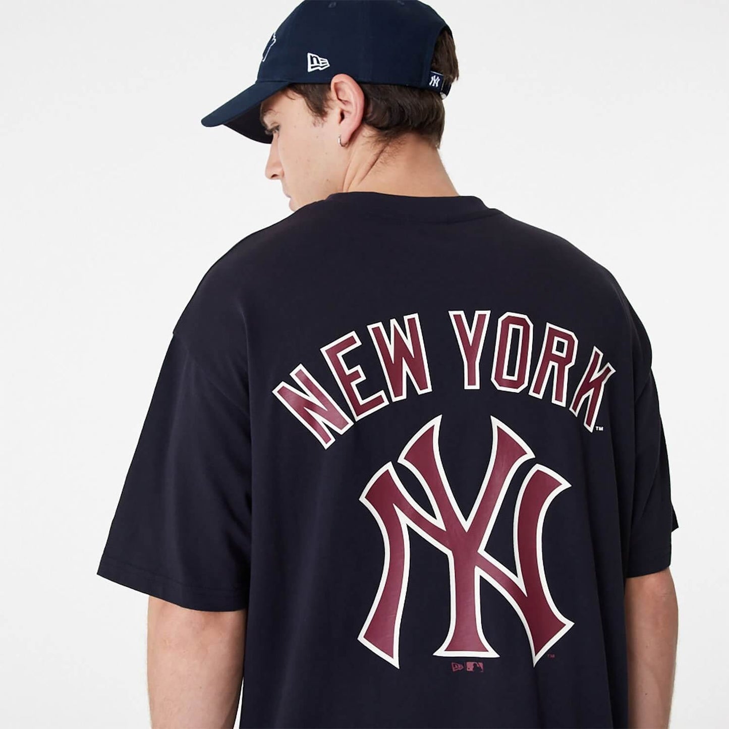 New Era MLB New York Yankees MLB Large Logo Oversized Navy T-Shirt Blue
