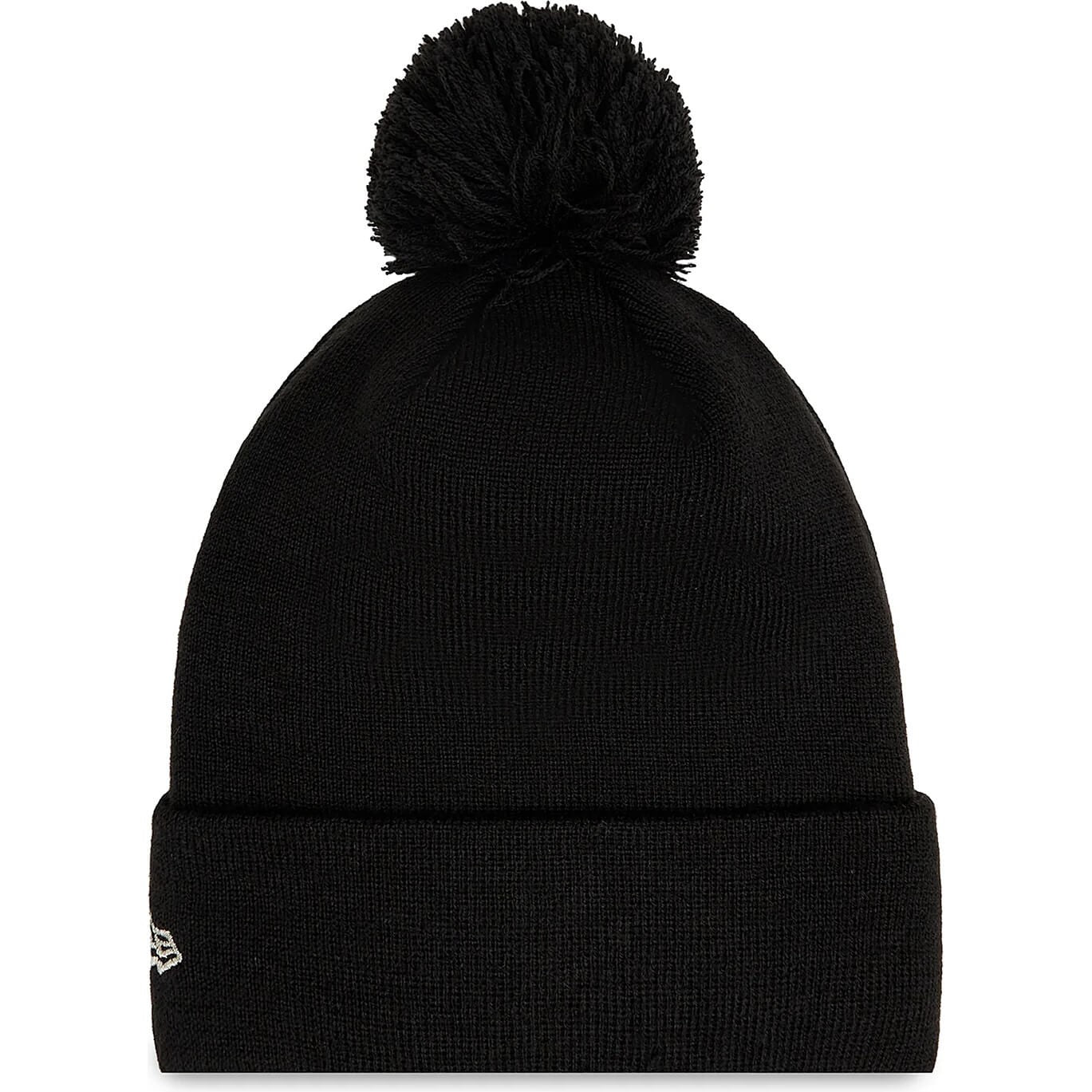 Dámska zimná čiapka s brmbolcom New Era MLB New York Yankees Metallic Pom Black Womens Bobble Knit Beanie Hat čierna