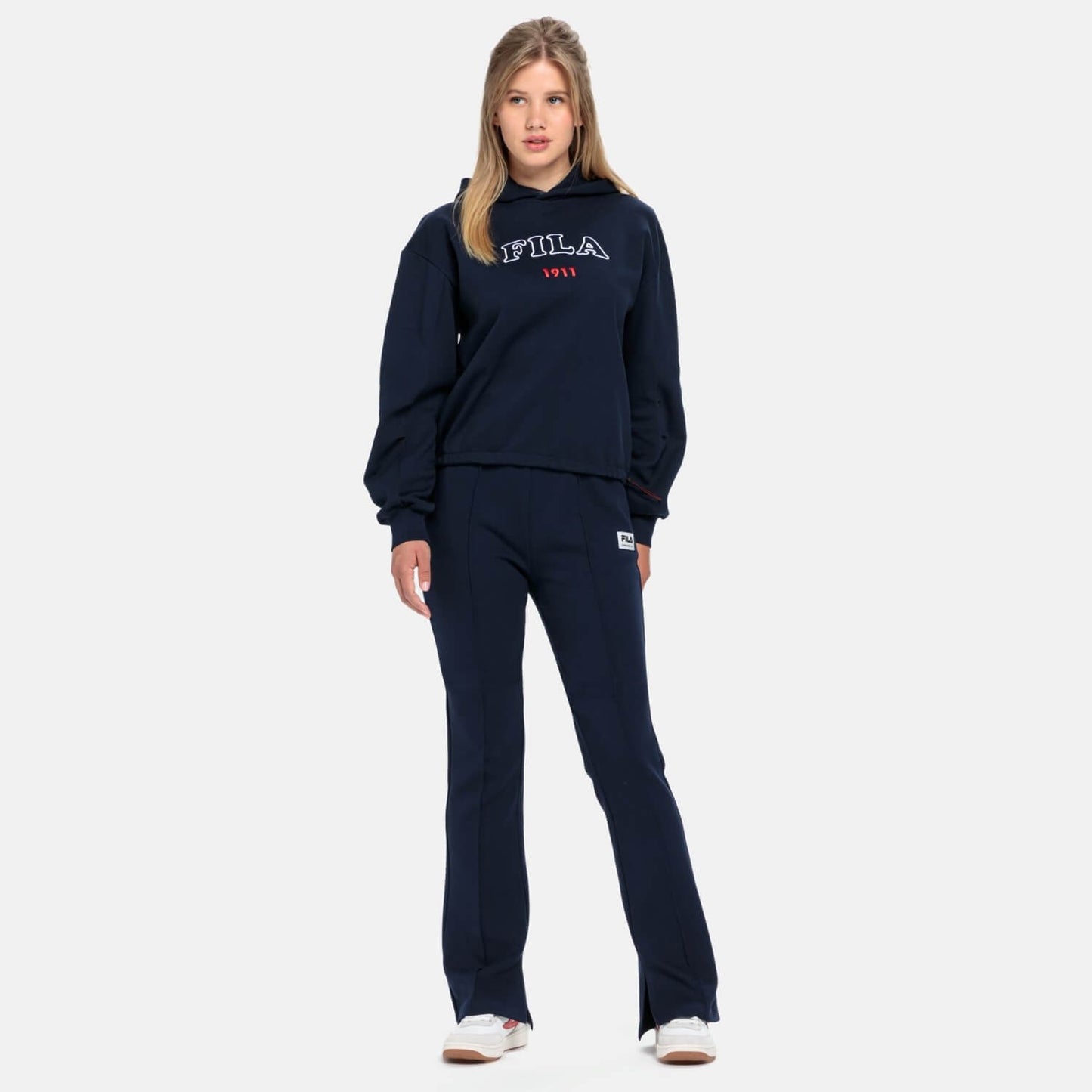 Dámske tepláky FILA TOYONAKA pintuck pants tmavomodré