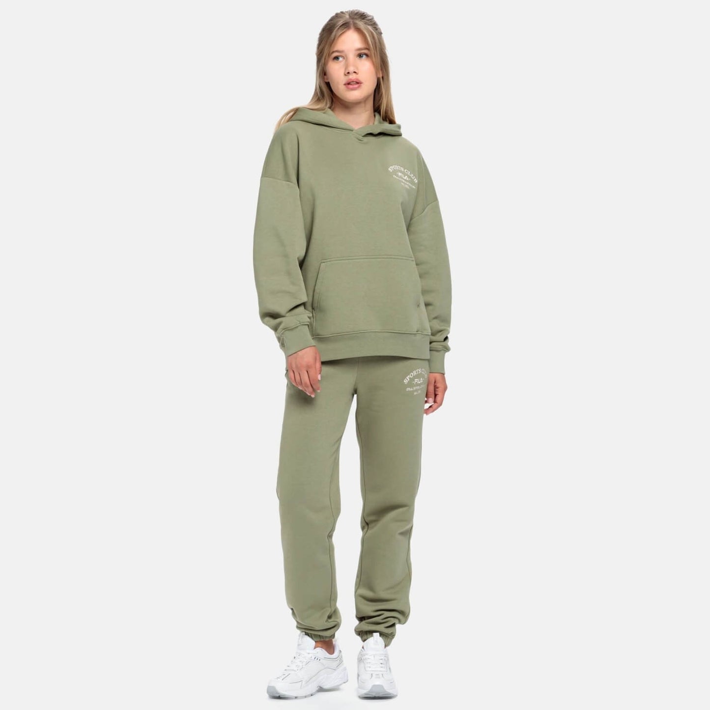 Dámska mikina s kapucňou Fila Bitz Loose Fit Hoody olivová zelená
