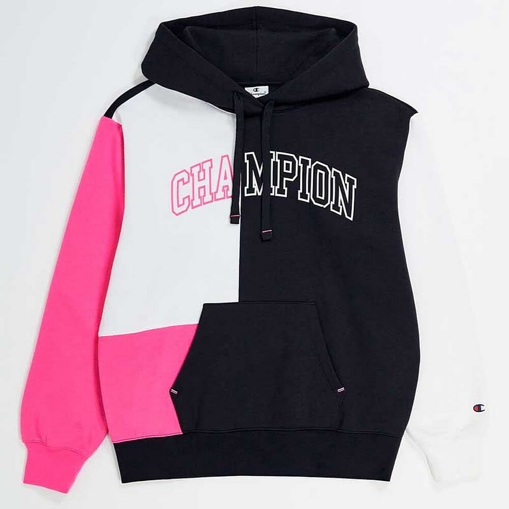 Champion Multi Colour Punch Fleece Hoodie Black/White