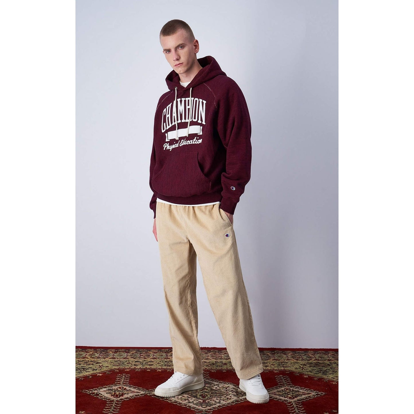 Mikina s kapucňou Champion Premium Hooded Sweatshirt bordová