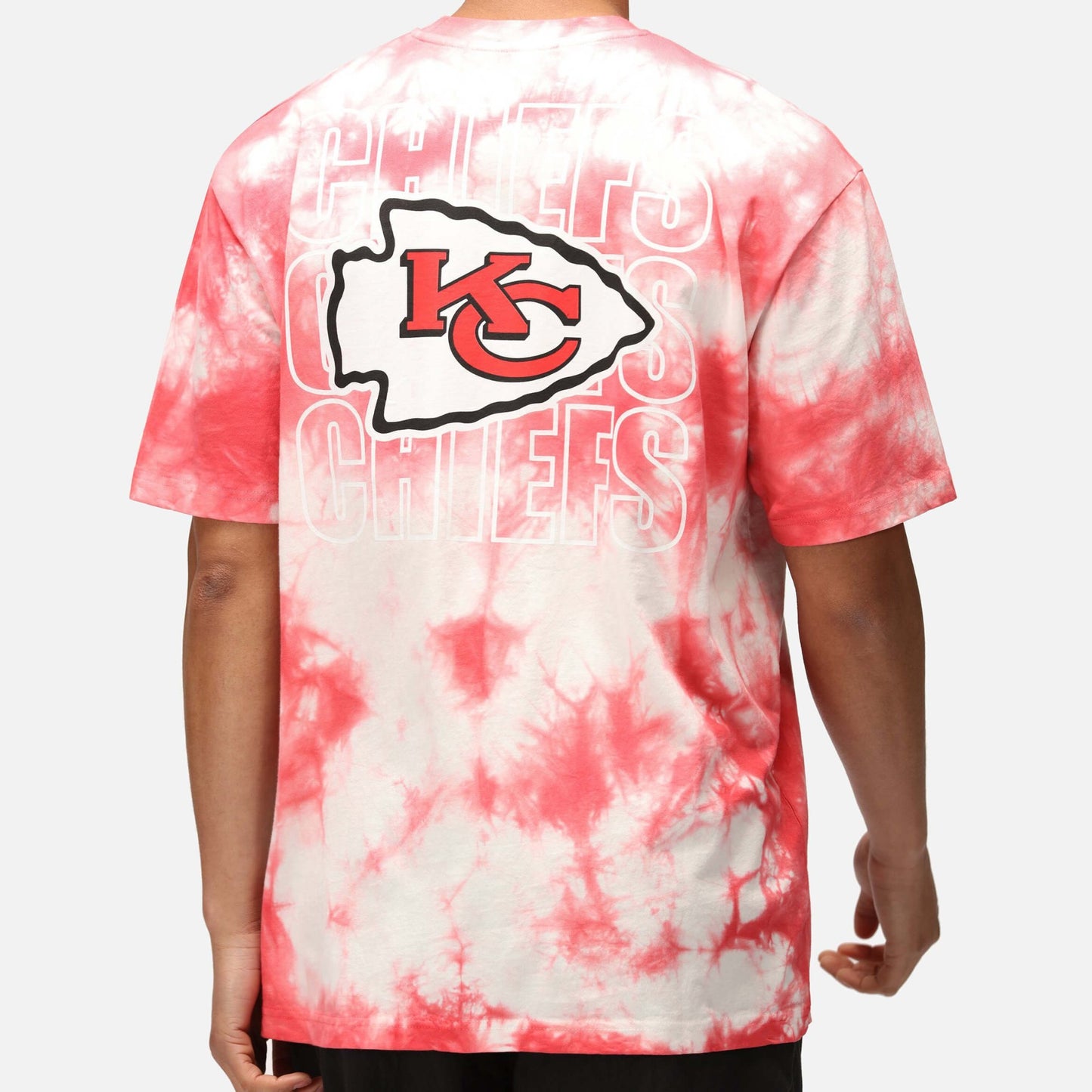 Re:Covered NFL Chiefs Kingdom Red Tie Dye Relaxed T-Shirt