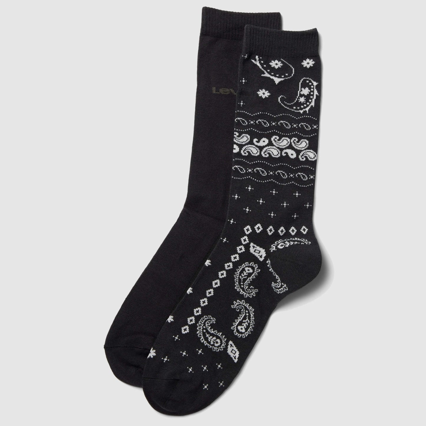 Ponožky Levis Regular Cut Bandana 2 páry čierne
