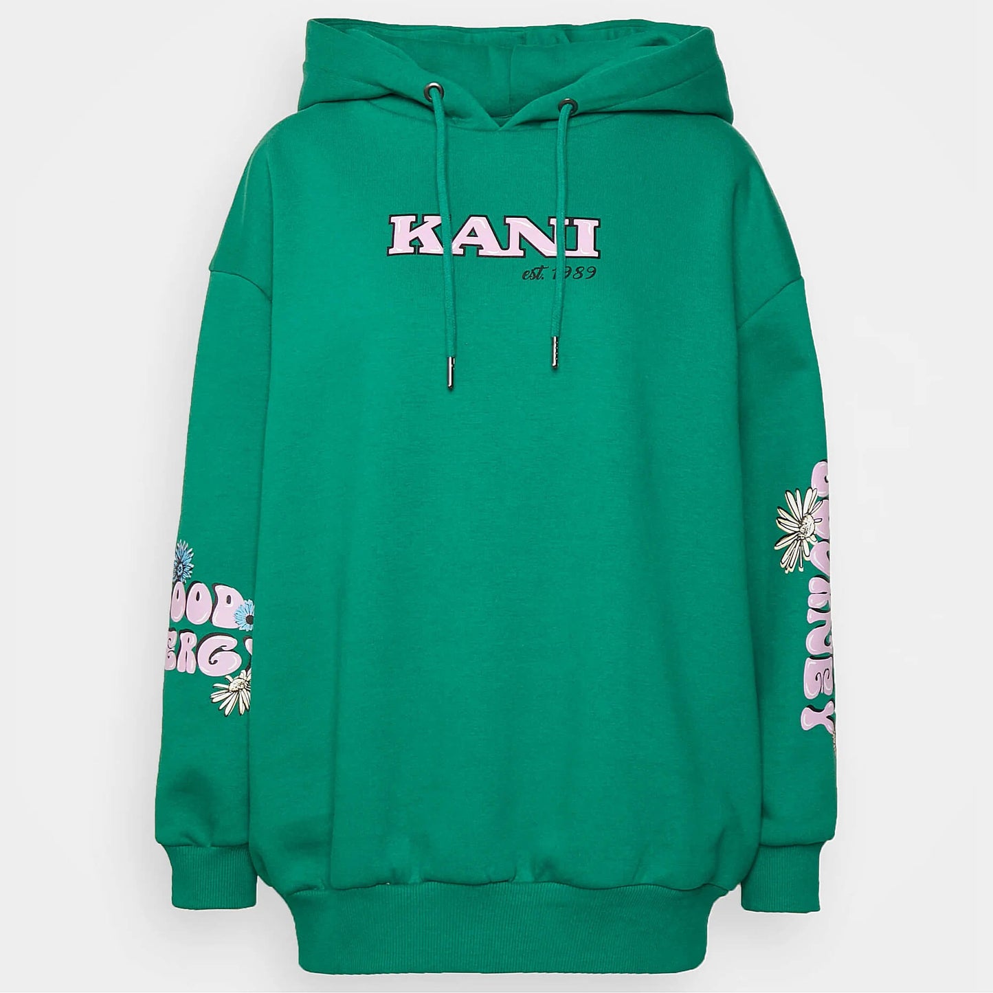 Karl Kani KK Retro Long Fit Flower Hoodie dark green