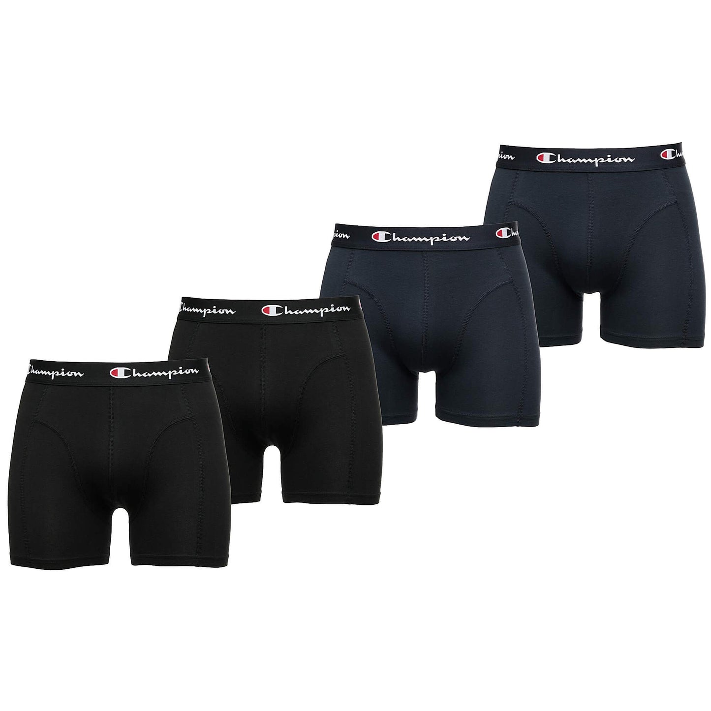 Súprava 4 kusov boxeriek Champion Four Pack Jacquard Waistband Boxers tmavomodré/čierne
