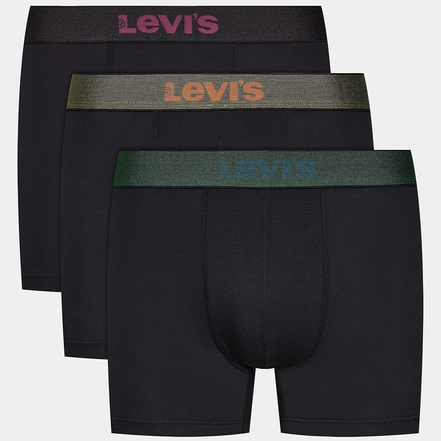 Súprava 3 kusov boxeriek Levi's® Giftbox Dystopian Boxer Brief 3P čierne
