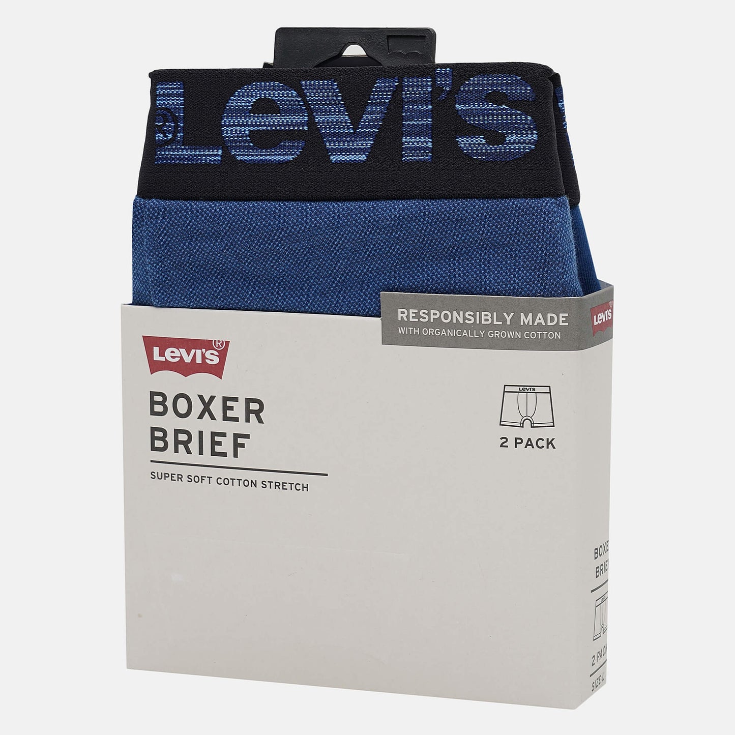 Súprava 2 kusov boxeriek Levi's® Optical Illusion Boxer Brief Organic Co tmavomodré