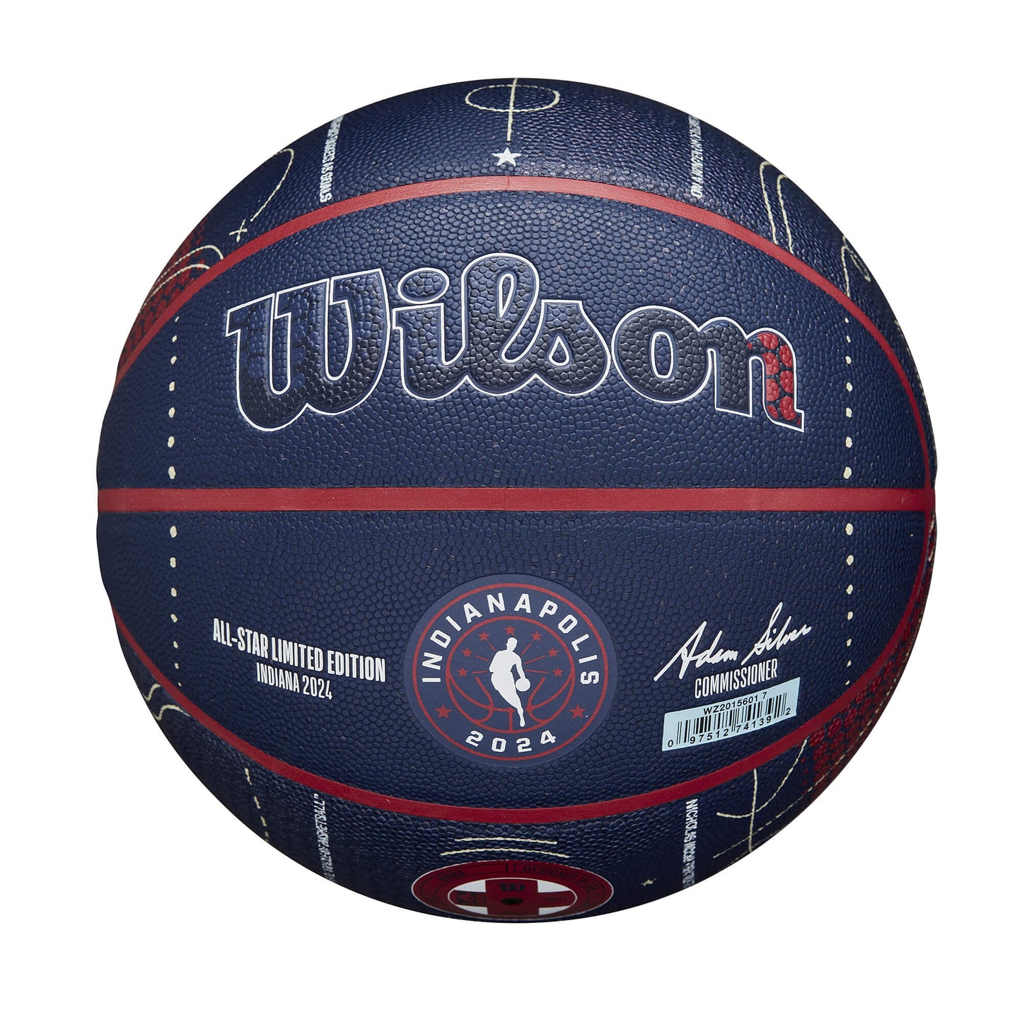 Basketbalová lopta Wilson 2024 NBA All Star Collector veľkosť 7 tmavomodrá