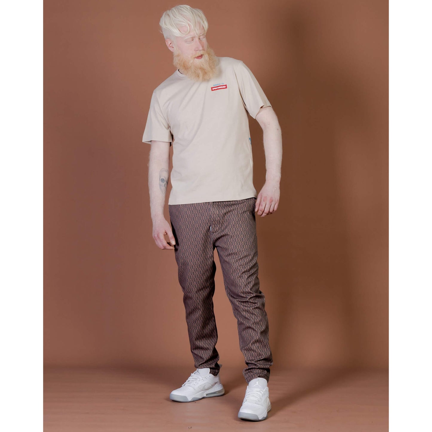 Sprayground Japan Tattoo T-Shirt Brown