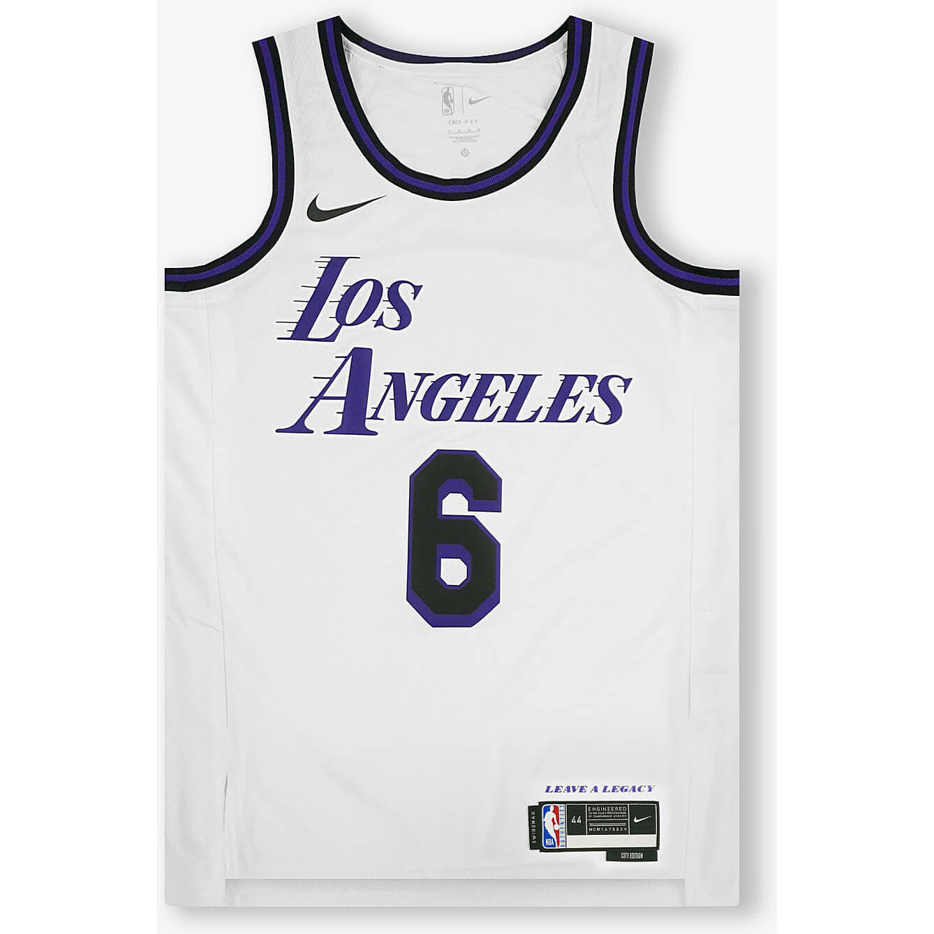 Detský basketbalový dres Nike City Edition Swingmam Jersey - NBA Player - 8-20Y - La Lakers LeBron James biely