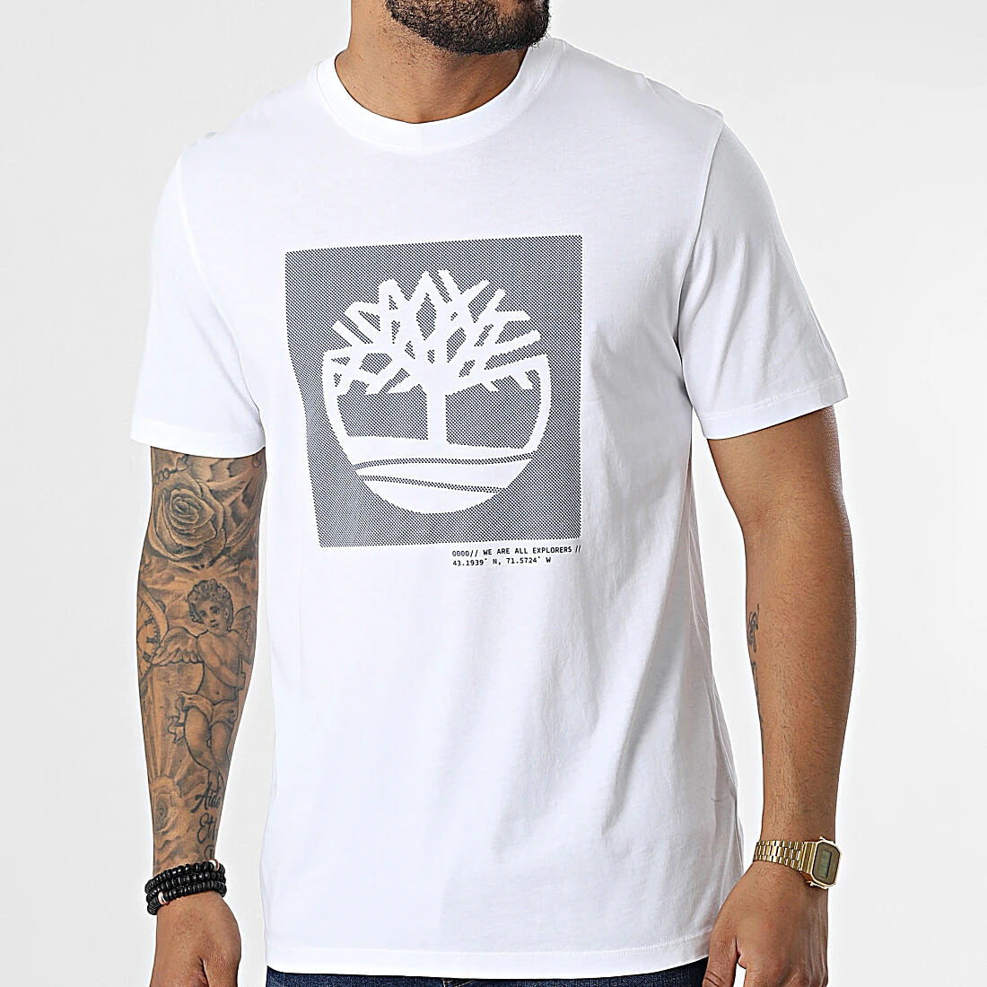 Timberland SS Graphic Tee White