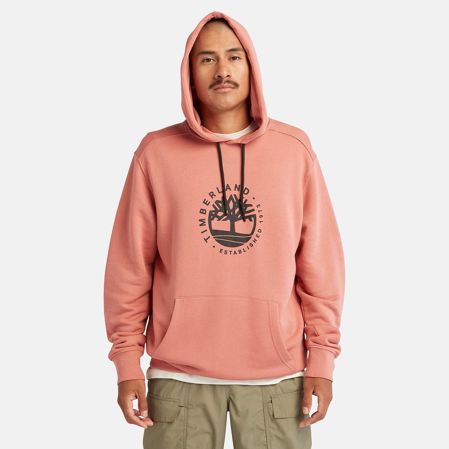 Mikina s kapucňou Timberland Refibra Hooded Sweat bledočervená