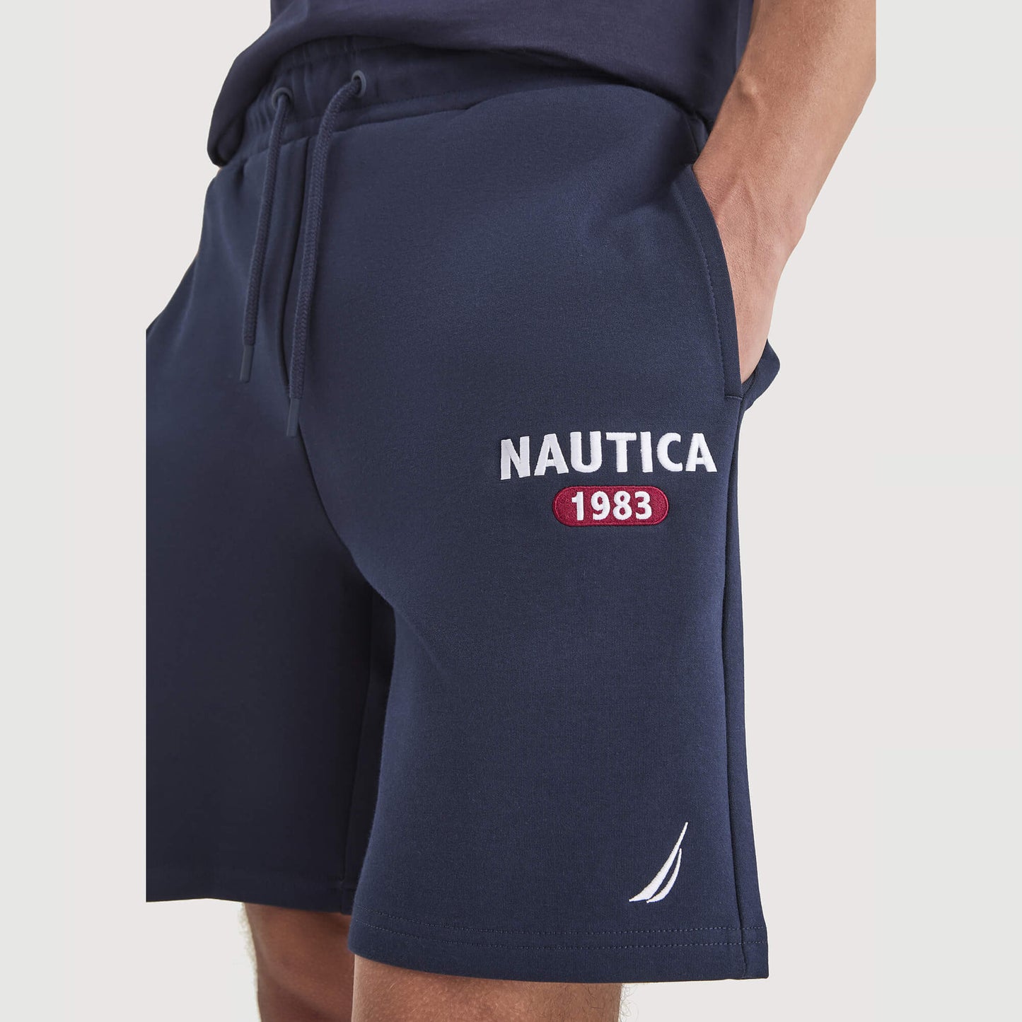 Pánske fleecové tréningové šortky Nautica Velia Fleece Short tmavomodré