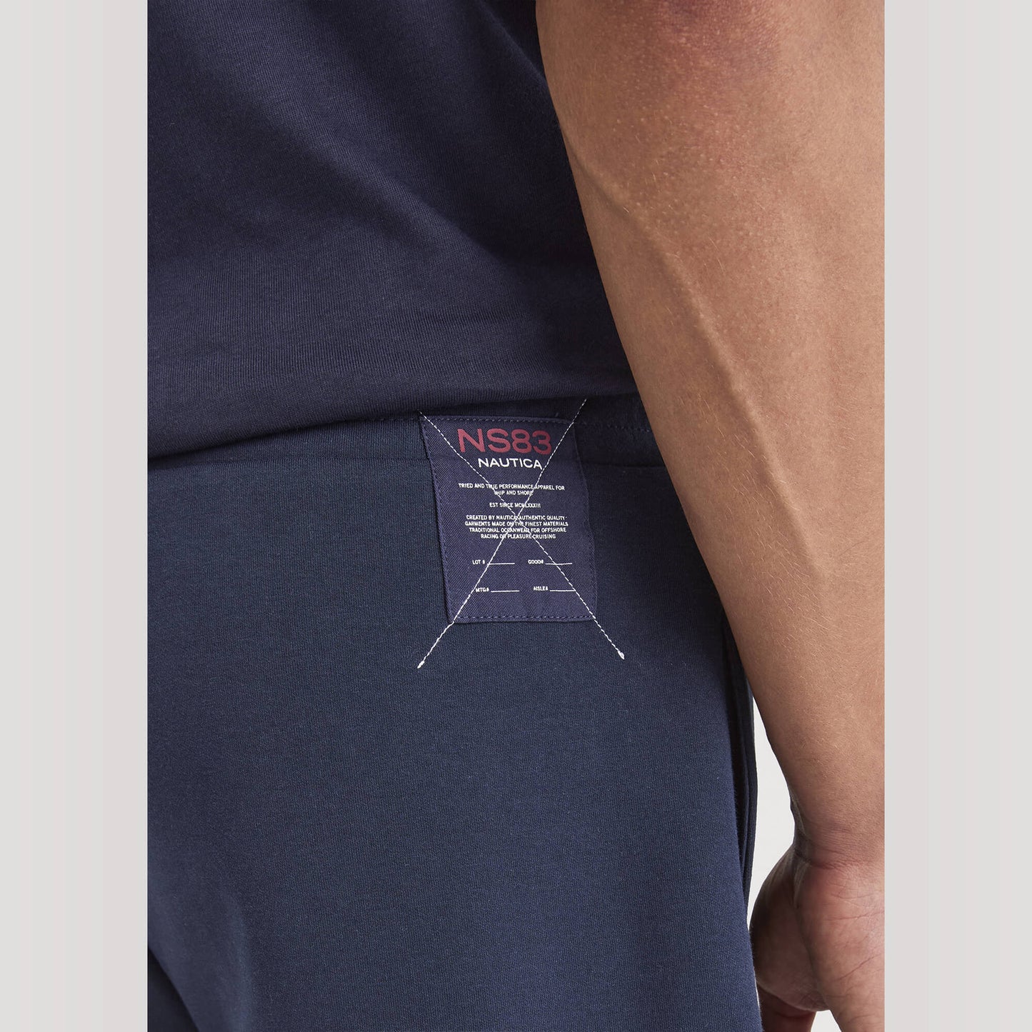 Pánske fleecové tréningové šortky Nautica Velia Fleece Short tmavomodré