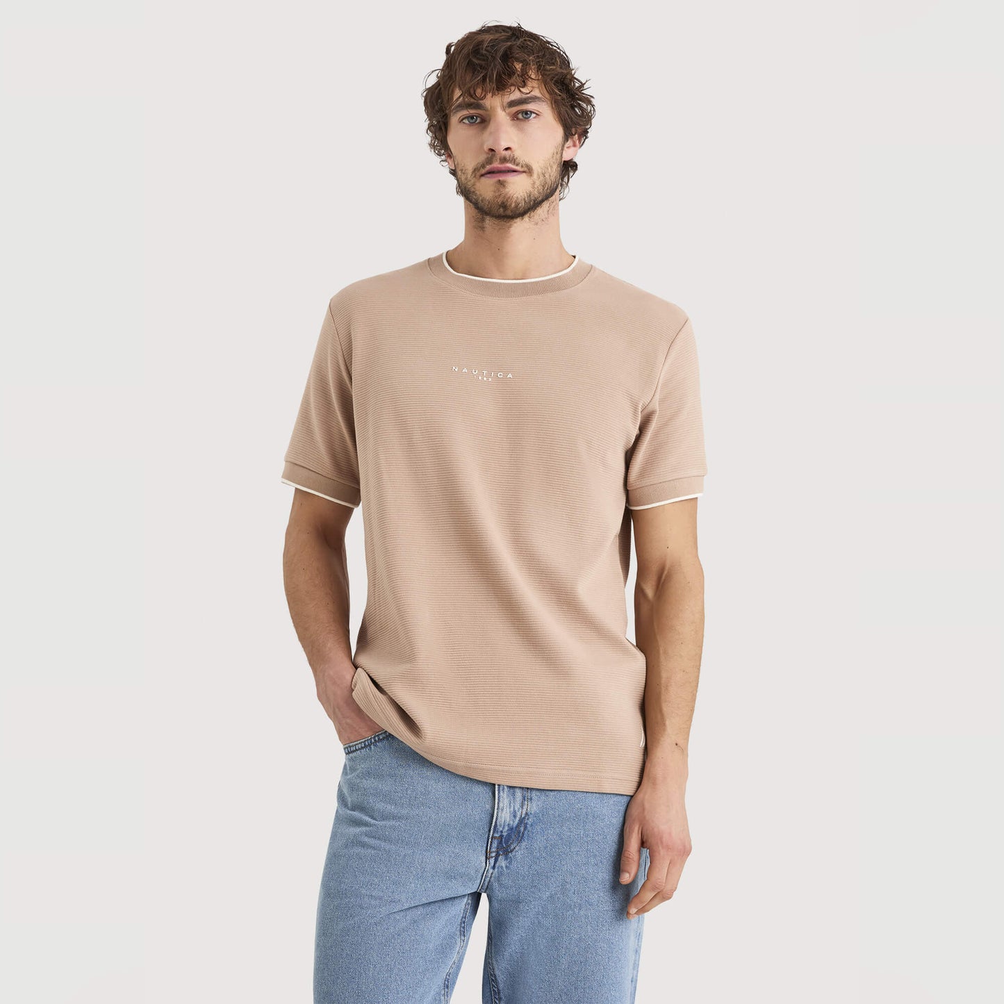 Pánske tričko Nautica Urma T-Shirt béžové