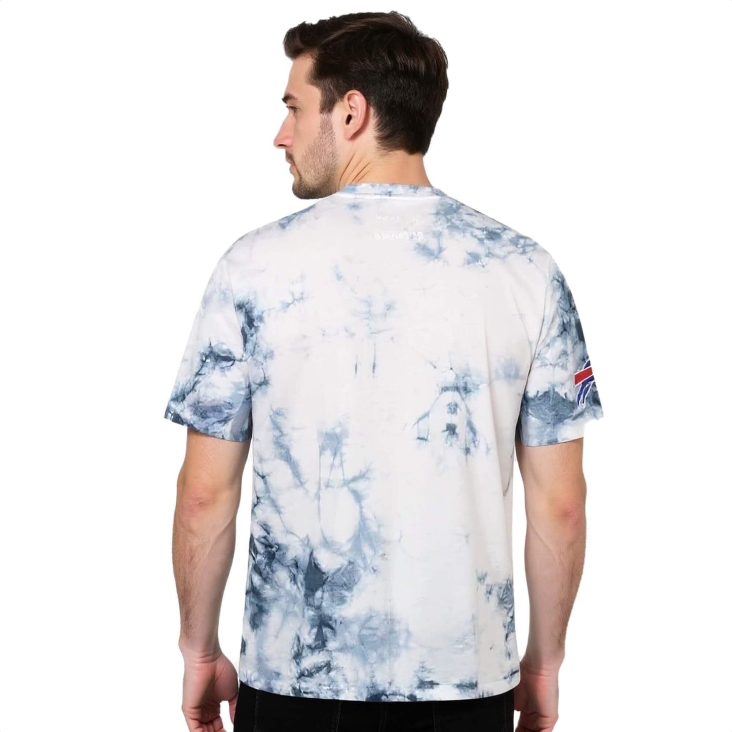Tričko RE:COVERED x NFL Buffalo Bills Batik Blue/White modré
