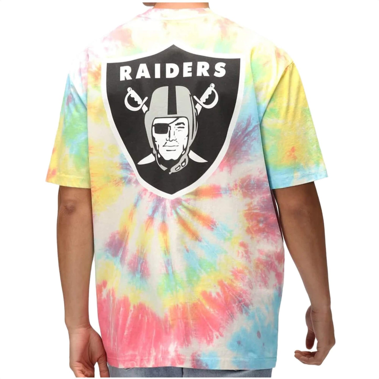 Tričko RE:COVERED x NFL Las Vegas Raiders batikované viacfarebné