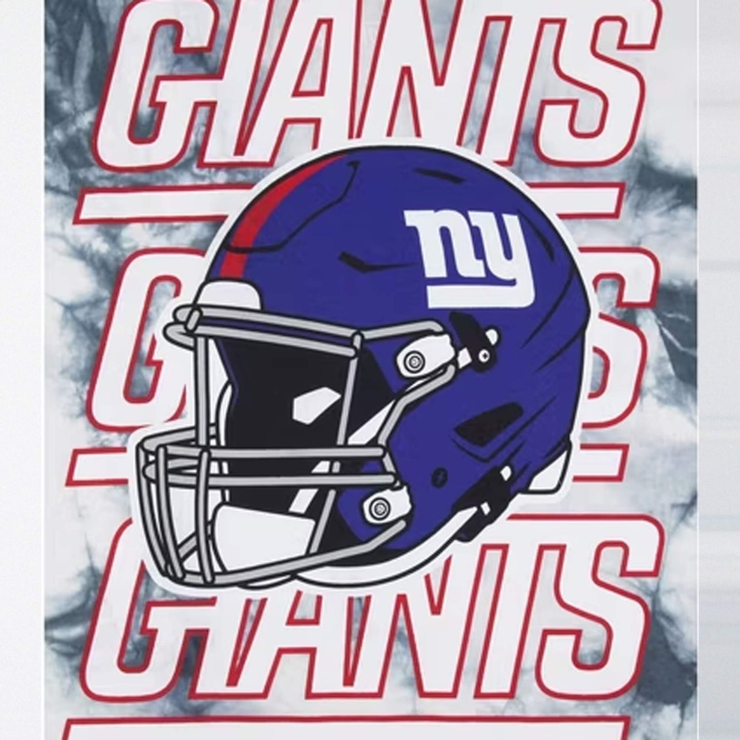 Tričko RE:COVERED x NFL New York Giants modré batikované