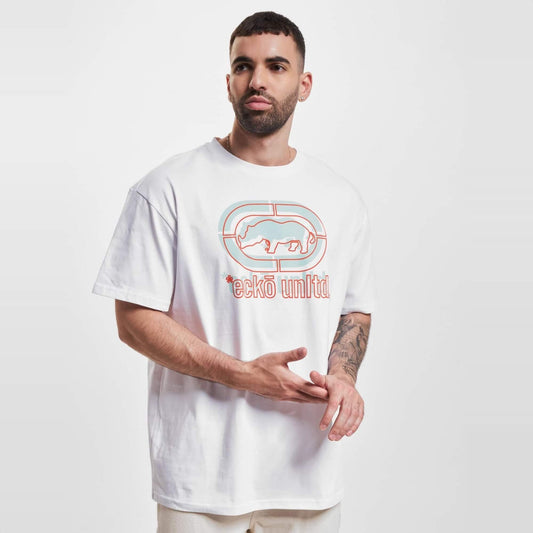 Tričko Ecko Unltd. Comfortable Outline Rhino Logo biele