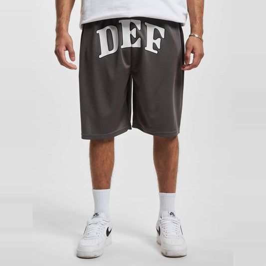 Pánske basketbalové šortky DEF Casual Arch Logo sivé