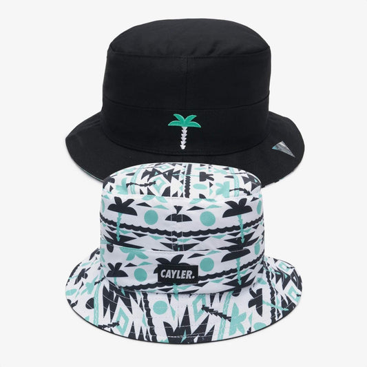 Pánsky obojstranný bucket klobúk Cayler & Sons Palm Tree čierny