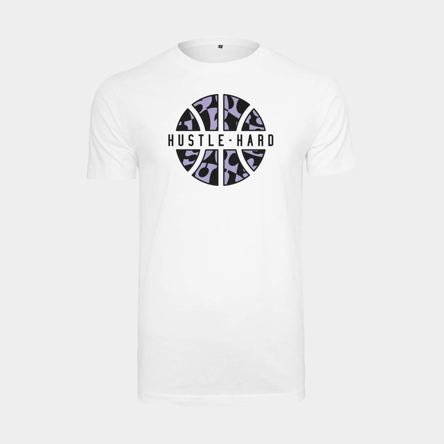 Tričko Mister Tee Hustle Hard Basketball biele