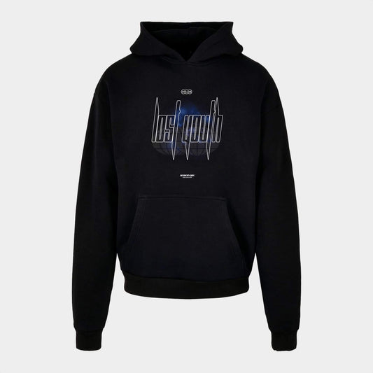 Mikina s kapucňou Lost Youth Comfortable Oversize čierna