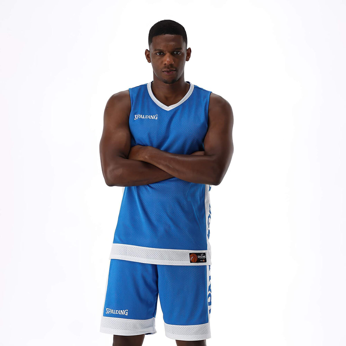 Šortky Spalding Reversible basketbalové obojstranné modro-biele