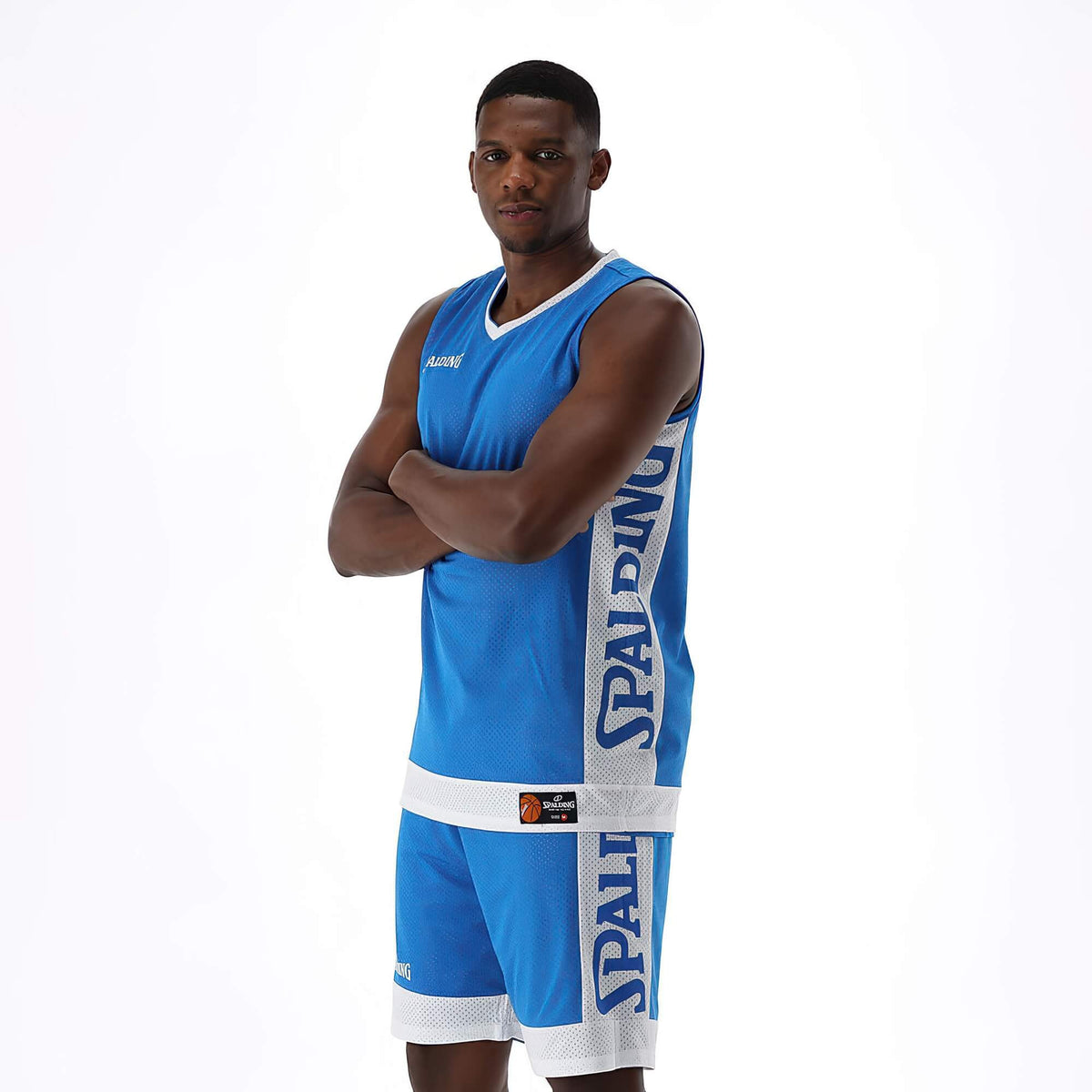 Šortky Spalding Reversible basketbalové obojstranné modro-biele