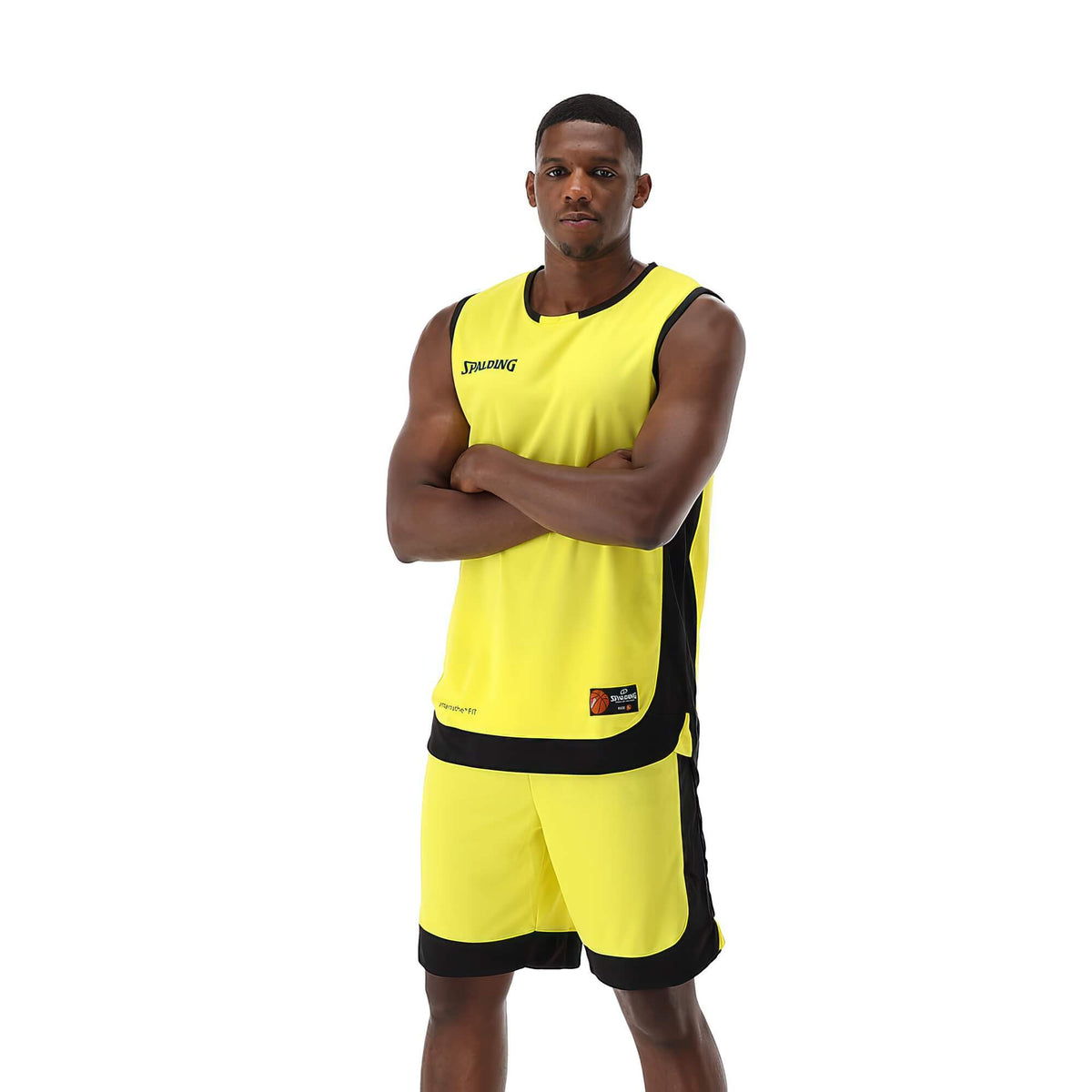 Šortky Spalding Hustle basketbalové žlto-čierne