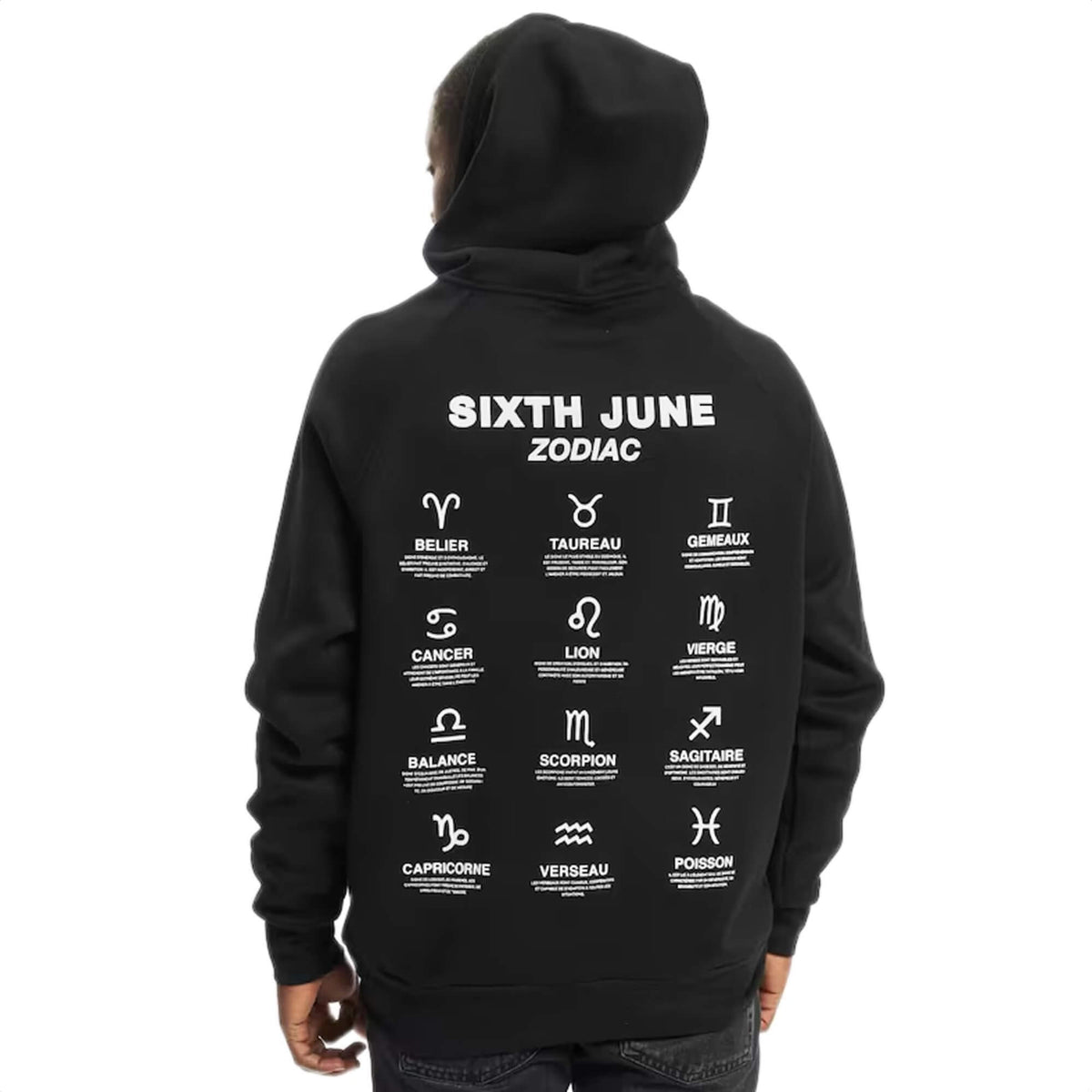 Pánska mikina s kapucňou Sixth June Zodiac čierna