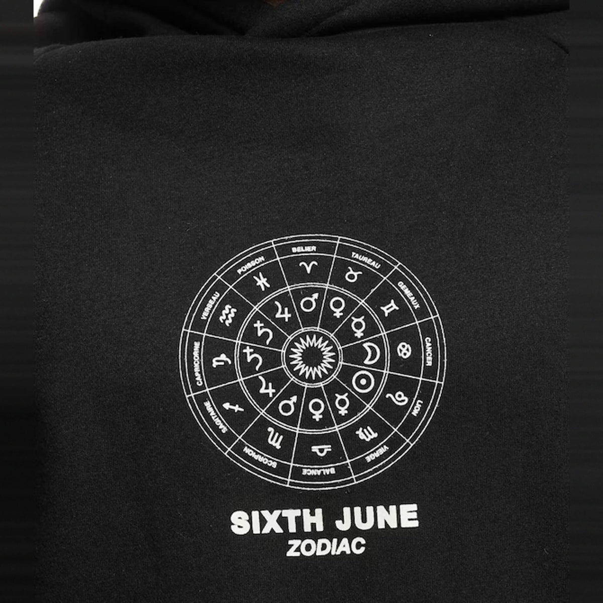 Pánska mikina s kapucňou Sixth June Zodiac čierna