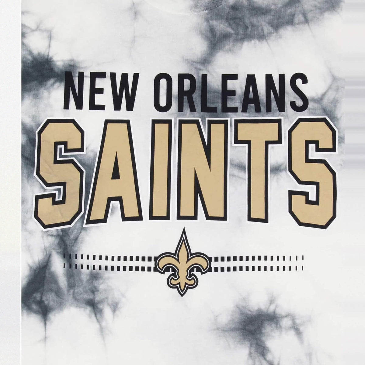 Pánske tričko RECOVERED X NFL New Orleans Saints sivé batikované