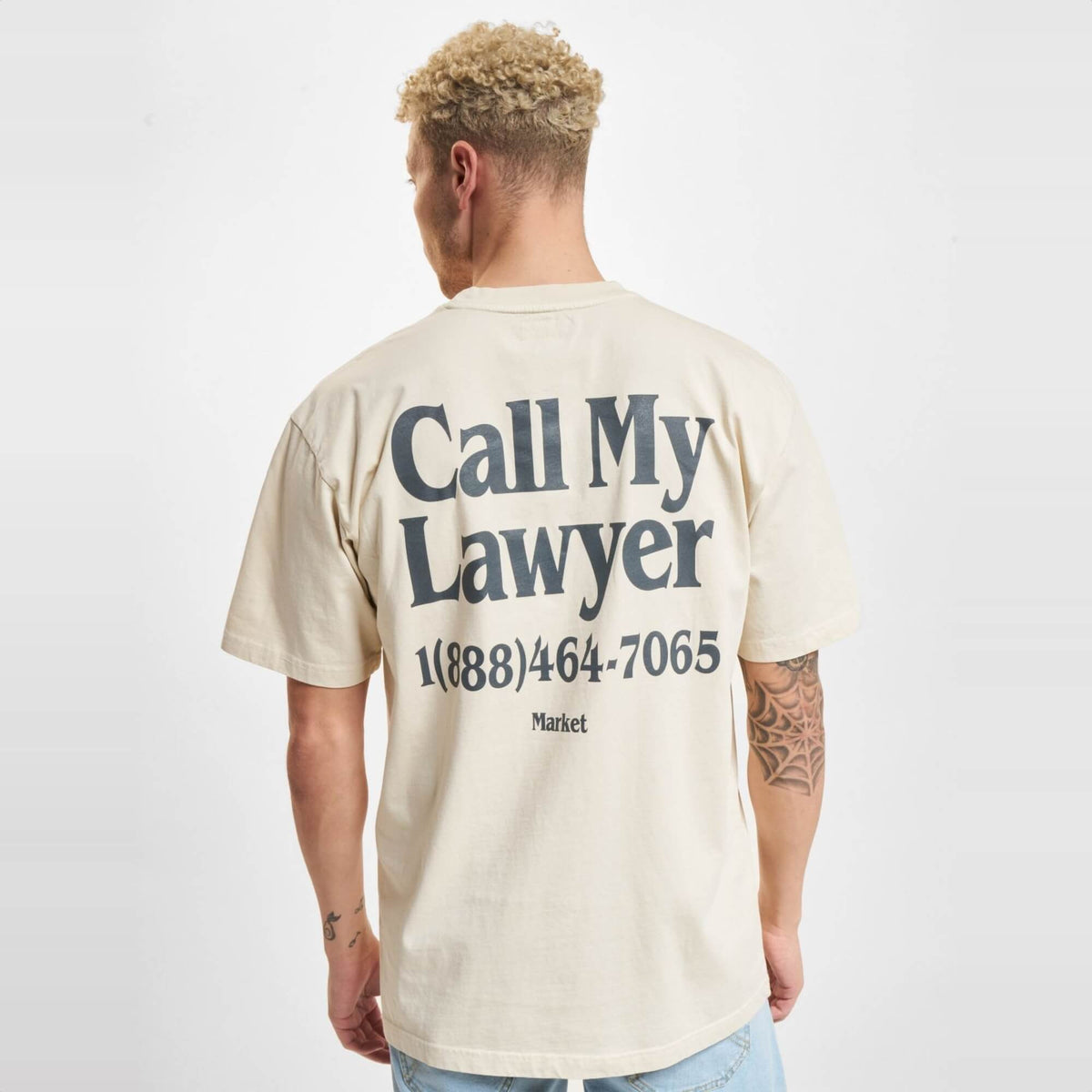Pánske tričko Market Call My Lawyer krémové ecru