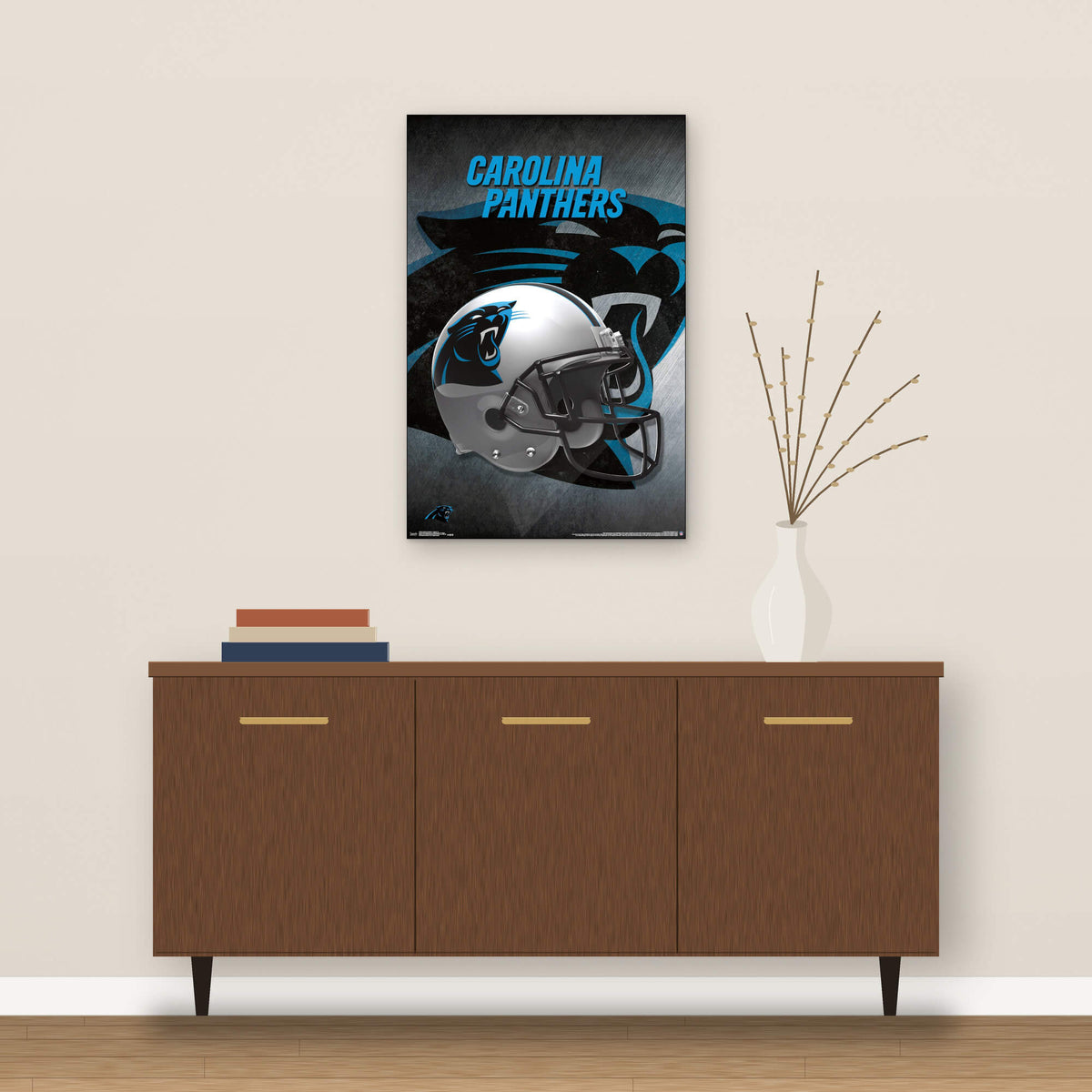 Plagát NFL Poster Carolina Panthers Helmet