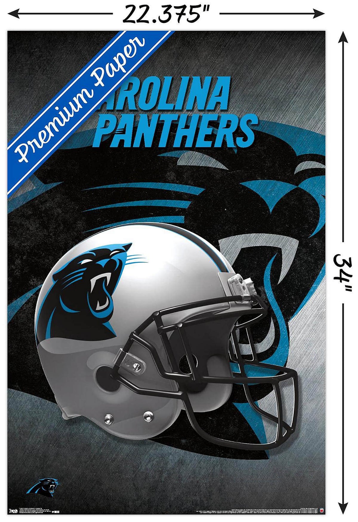 Plagát NFL Poster Carolina Panthers Helmet