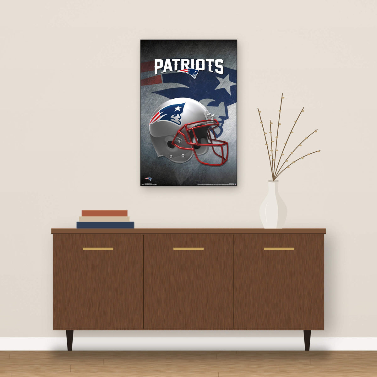 Plagát NFL Poster New England Patriots Helmet