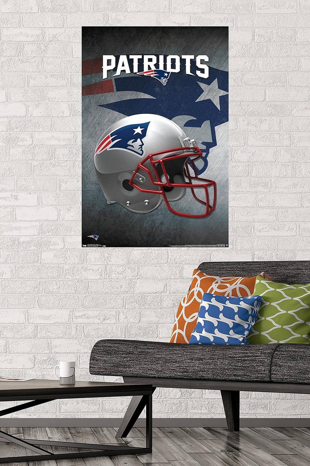 Plagát NFL Poster New England Patriots Helmet