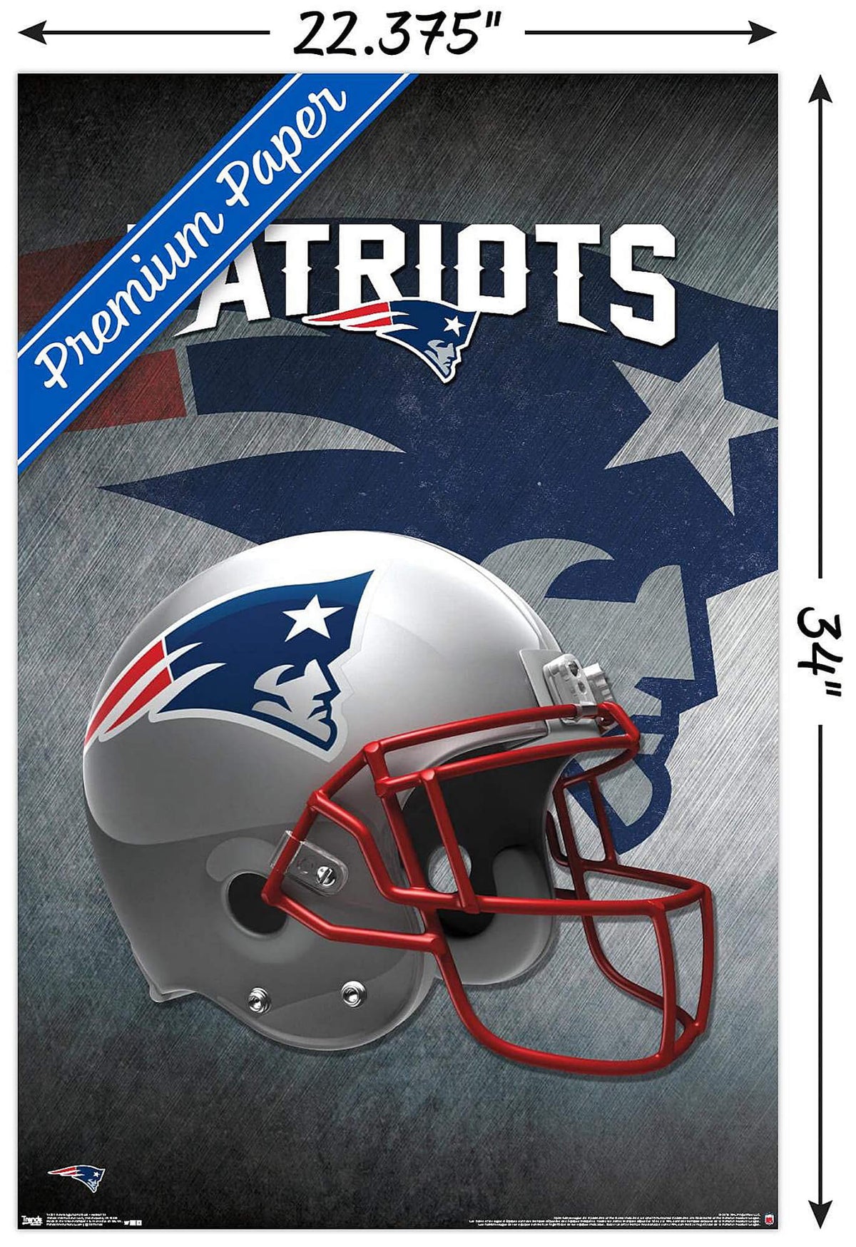 Plagát NFL Poster New England Patriots Helmet