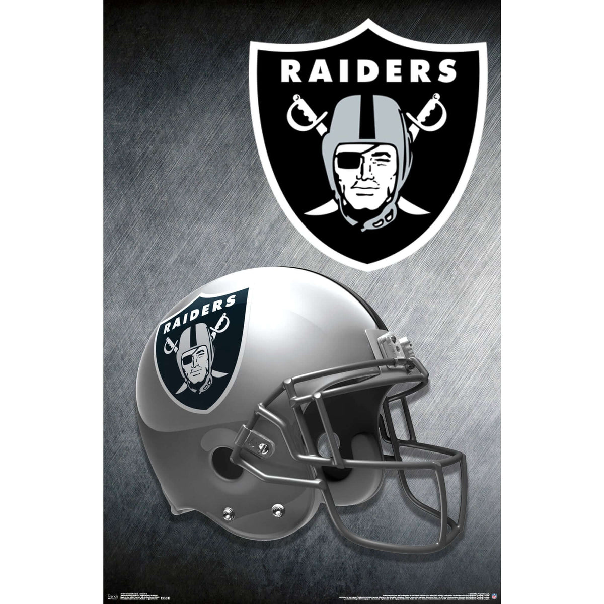 Plagát NFL Poster Oakland Raiders Helmet