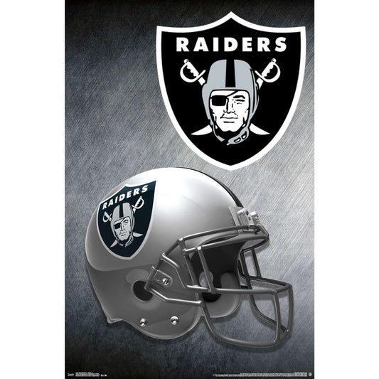 Plagát NFL Poster Oakland Raiders Helmet