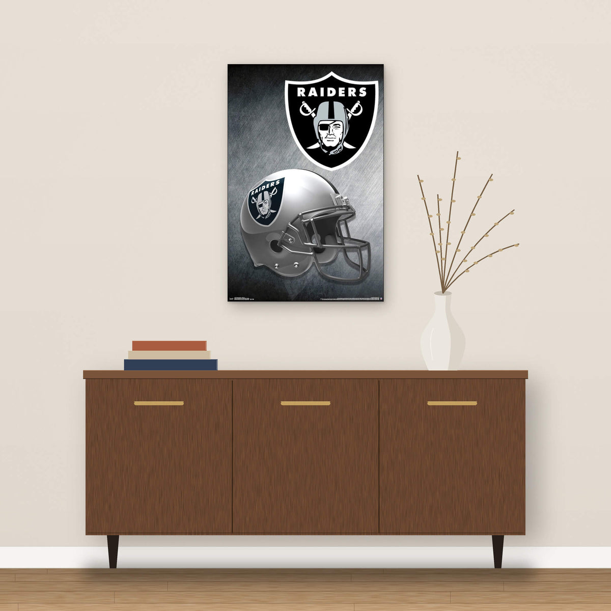 Plagát NFL Poster Oakland Raiders Helmet